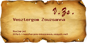Vesztergom Zsuzsanna névjegykártya