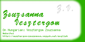 zsuzsanna vesztergom business card